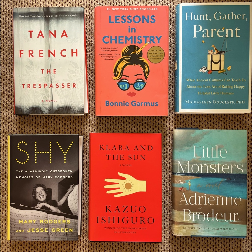 Six hardcover books